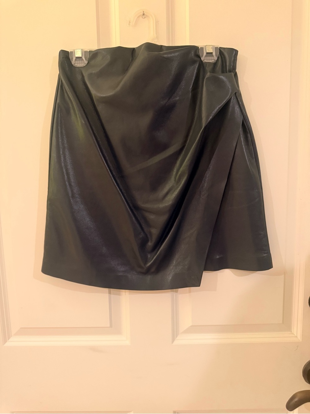 Melissa Nepton Faux Leather navy blue Mini Skirt